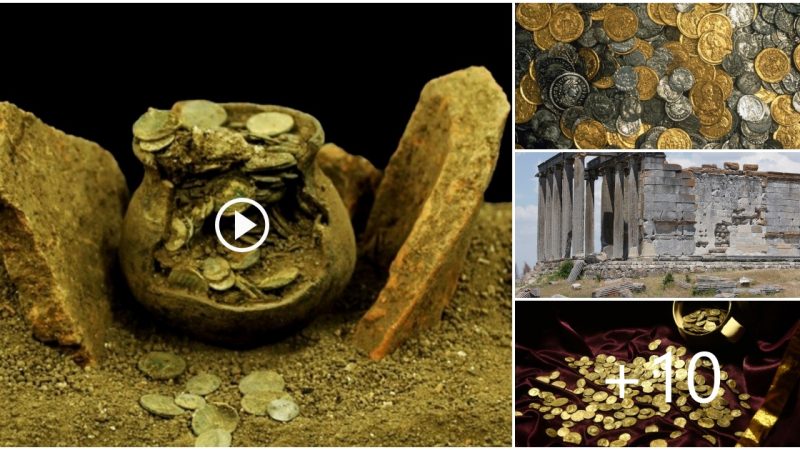Aizanoi: An ancient jug containing hundreds of Roman coins has surprised archaeologists in Turkey