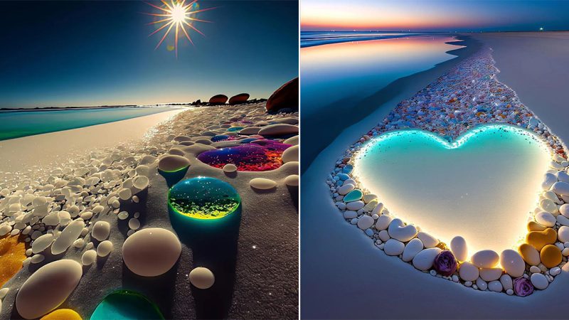 The Stunning Multicolored Transparent Rock Beach