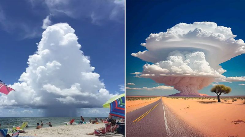 “The Enchanting Tree of Clouds: Bridging the Gap between Earth and Sky”