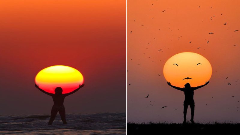 PRAISE THE SUN: Captivating Sunset Silhouette Captured by Anton Jankovoy