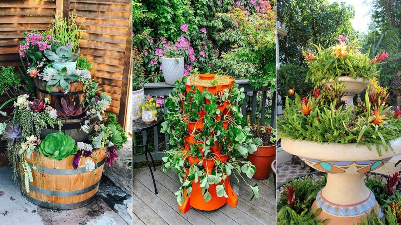 33 Tiered Planter Ideas To Create A Stunning Vertical Garden