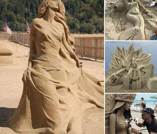 Sculpting Magic from Sand: A Glimpse into Monumental Sand Artistry