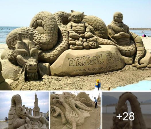 Sand Art Marvels: Castles and Dragons Unleashed