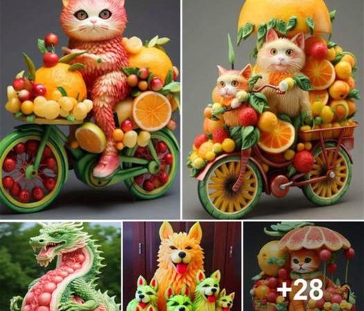 From Bounty to Beauty: Unveiling the Captivating World of Fruit and Vegetable Animal Sculptures