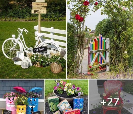 27 Creative Painted Garden Decoration Ideas