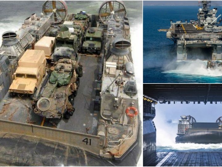 USS Iwo Jima (LHD 7) Launches Landing Craft Air Cushion (LCAC) from Well Deck