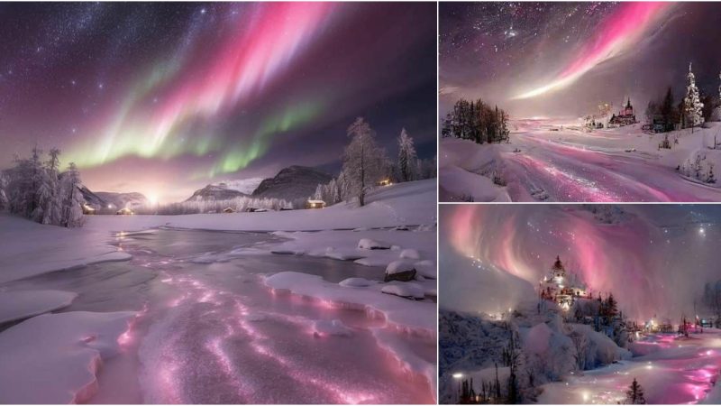 Norway’s Magical Pink Northern Lights